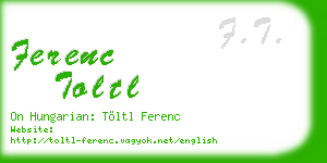 ferenc toltl business card
